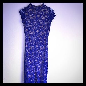 Blue lace dress